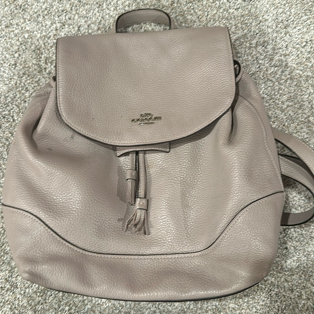 Coach leather backpack